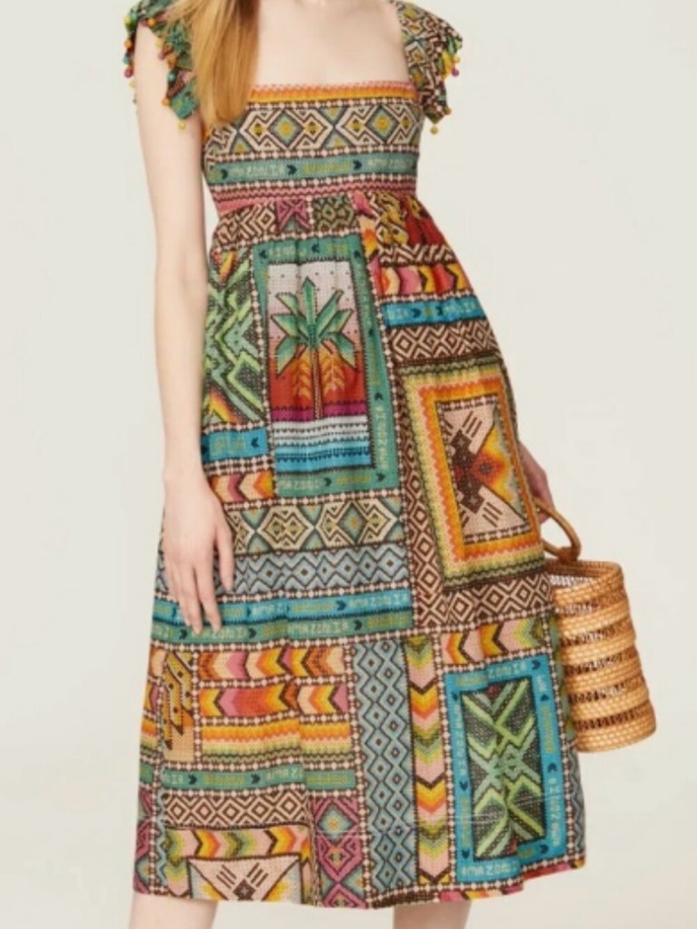 Farm Rio Banana Scarves Bohemian Sundress Sz Large MSRP $235 - Picture 4 of 10